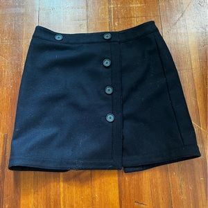 Black work/formal button skirt